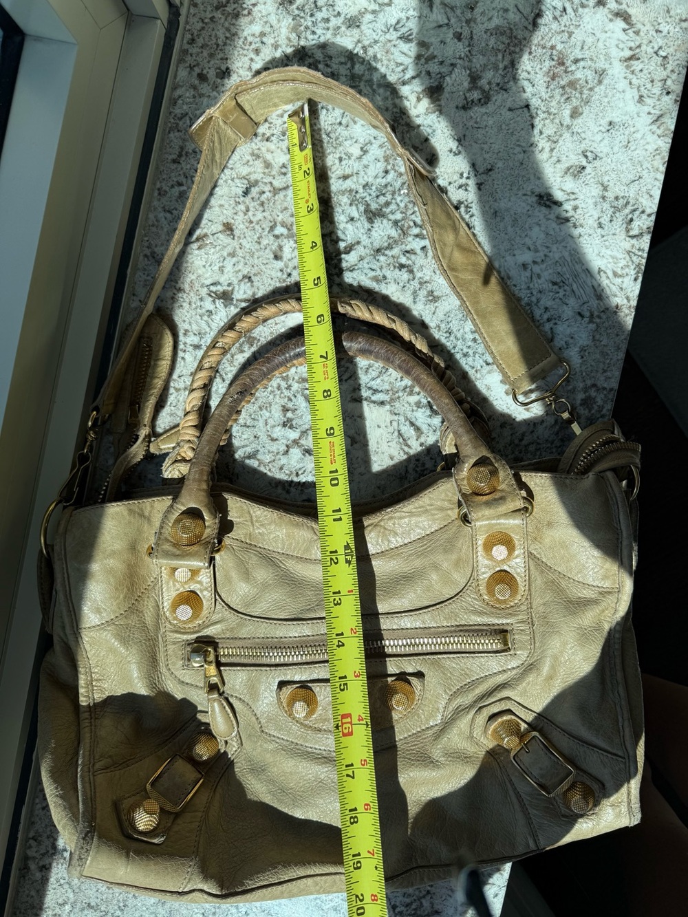 Balenciaga City Bag in Beige with Gold Tone Hardware Pre-2011 - Picture 15 of 15